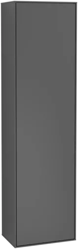Picture of VILLEROY BOCH Finion Tall cabinet, 1 door, 418 x 1516 x 270 mm, Anthracite Matt Lacquer #F48000GK