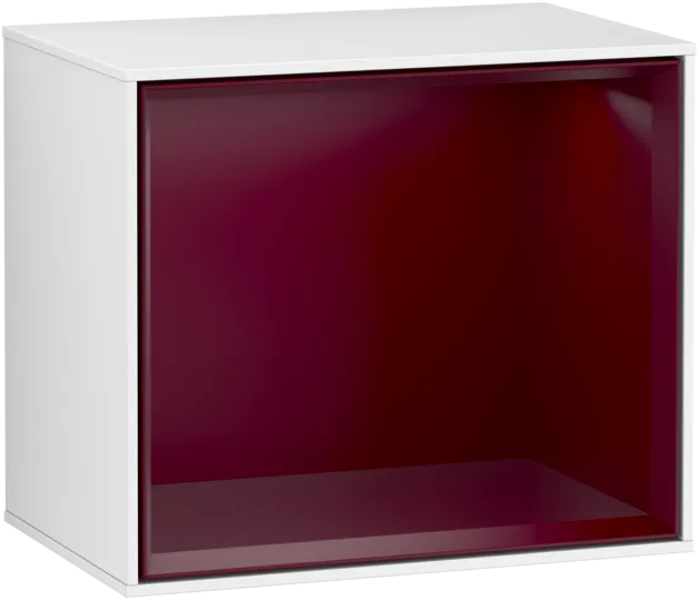 Bild von VILLEROY BOCH Finion Regalmodul, mit Beleuchtung, 418 x 356 x 270 mm, Glossy White Lacquer / Peony Matt Lacquer #F580HBGF