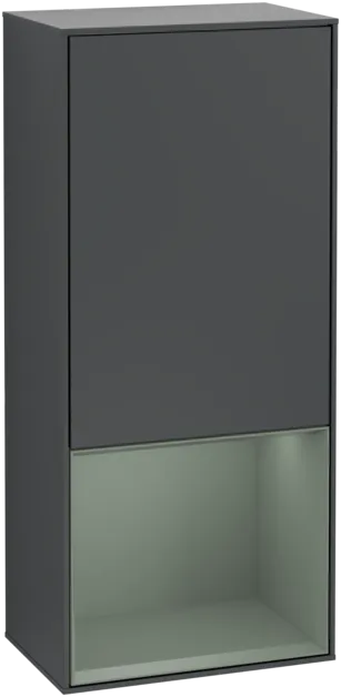 Obrázek VILLEROY BOCH Boční skříňka Finion, s osvětlením, 1 dveře, 418 x 936 x 270 mm, Midnight Blue Matt Lacquer / Olive Matt Lacquer #F540GMHG
