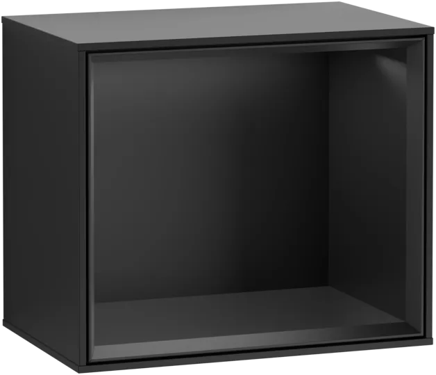 εικόνα του VILLEROY BOCH Finion Shelf module, with lighting, 418 x 356 x 270 mm, Black Matt Lacquer / Black Matt Lacquer #F580PDPD