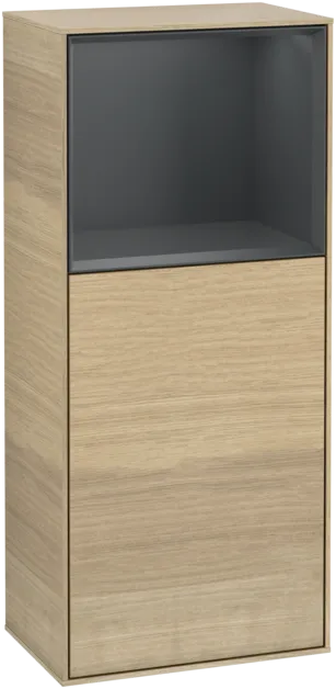 VILLEROY BOCH Finion Side cabinet, with lighting, 1 door, 418 x 936 x 270 mm, Oak Veneer / Midnight Blue Matt Lacquer #F510HGPC resmi