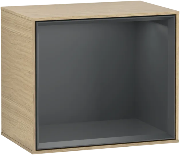 εικόνα του VILLEROY BOCH Finion Shelf module, with lighting, 418 x 356 x 270 mm, Oak Veneer / Midnight Blue Matt Lacquer #F580HGPC
