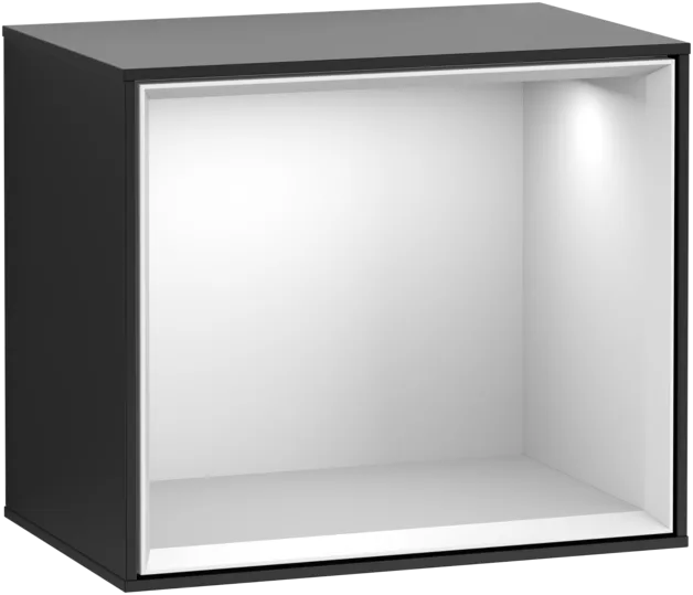 Bild von VILLEROY BOCH Finion Regalmodul, mit Beleuchtung, 418 x 356 x 270 mm, Black Matt Lacquer / White Matt Lacquer #F580MTPD