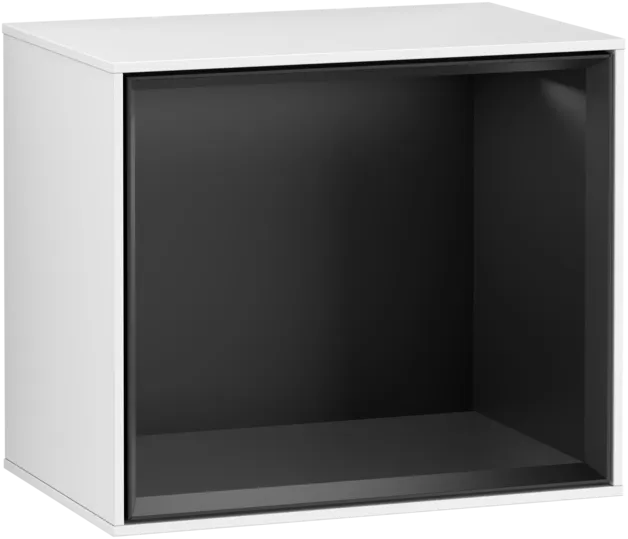 Bild von VILLEROY BOCH Finion Regalmodul, mit Beleuchtung, 418 x 356 x 270 mm, Glossy White Lacquer / Black Matt Lacquer #F580PDGF
