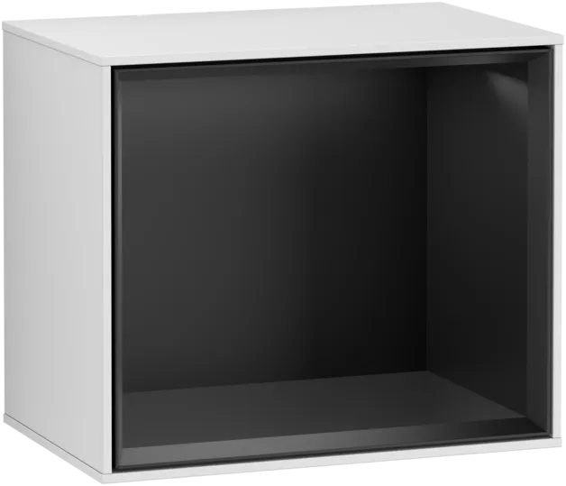 εικόνα του VILLEROY BOCH Finion Shelf module, with lighting, 418 x 356 x 270 mm, White Matt Lacquer / Black Matt Lacquer #F580PDMT