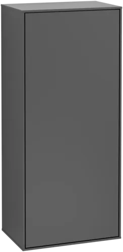 Bild von VILLEROY BOCH Finion Seitenschrank, mit Beleuchtung, 1 Tür, 418 x 936 x 270 mm, Anthracite Matt Lacquer #G57000GK