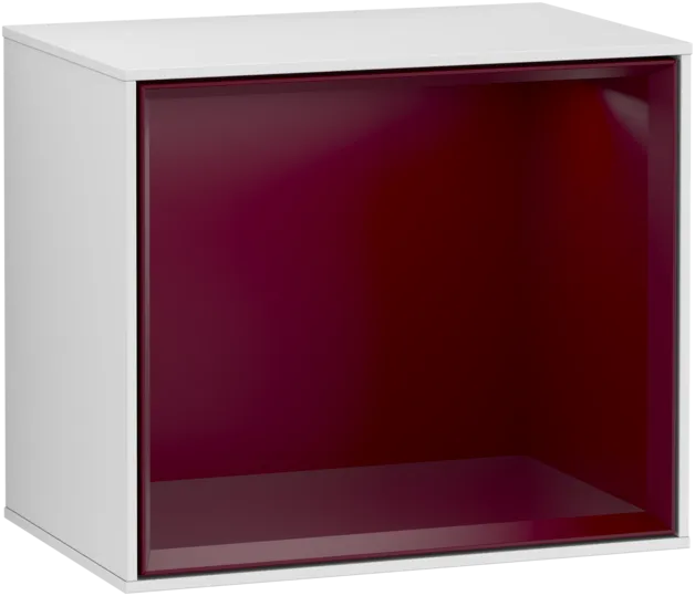 Bild von VILLEROY BOCH Finion Regalmodul, mit Beleuchtung, 418 x 356 x 270 mm, White Matt Lacquer / Peony Matt Lacquer #F580HBMT