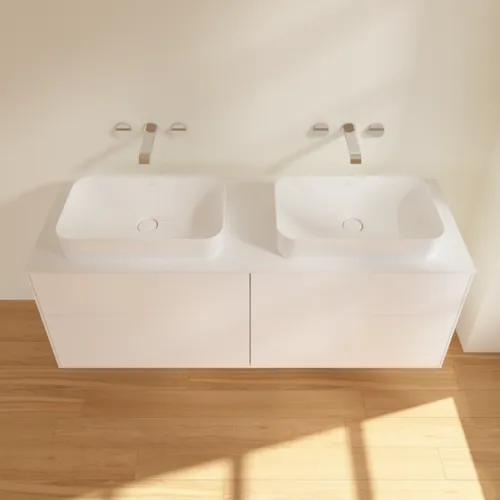 Bild von VILLEROY BOCH Finion Waschbeckenunterschrank, 4 Auszüge, 1600 x 603 x 501 mm, White Matt Lacquer / Glass White Matt #F72100MT
