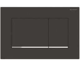 Bild von GEBERIT Sigma30 Betätigungsplatte für 2-Mengen-Spülung 115.883.14.1 / schwarz matt / chrom glänzend