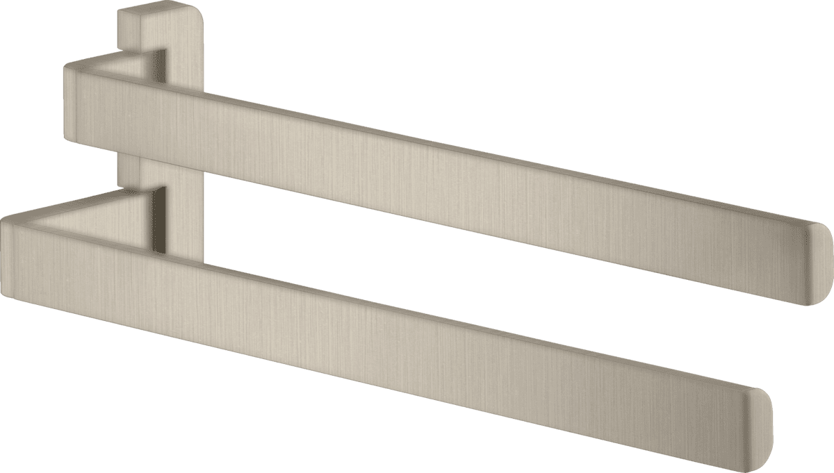HANSGROHE AXOR Universal Softsquare Handtuchhalter zweiarmig #42821820 - Brushed Nickel
