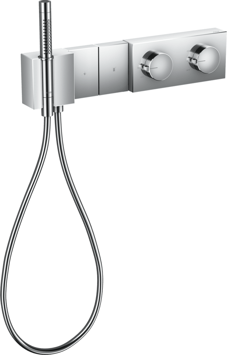 HANSGROHE AXOR Edge Termostatik modül 470/100 ankastre montaj 2 çıkış için #46700000 - Krom resmi