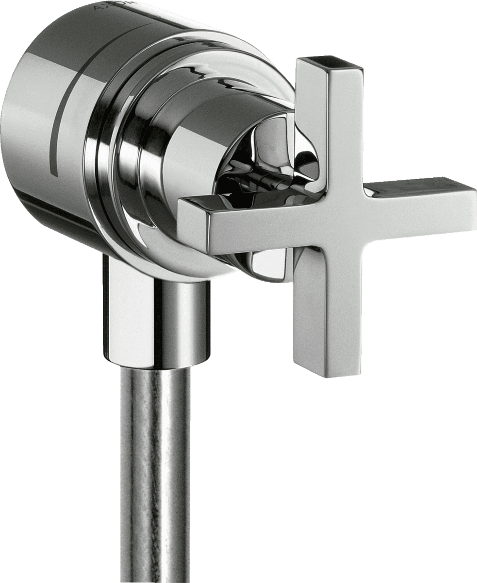 Picture of HANSGROHE AXOR Citterio Wall outlet stop with non return valve, shut-off valve and cross handle #39883000 - Chrome