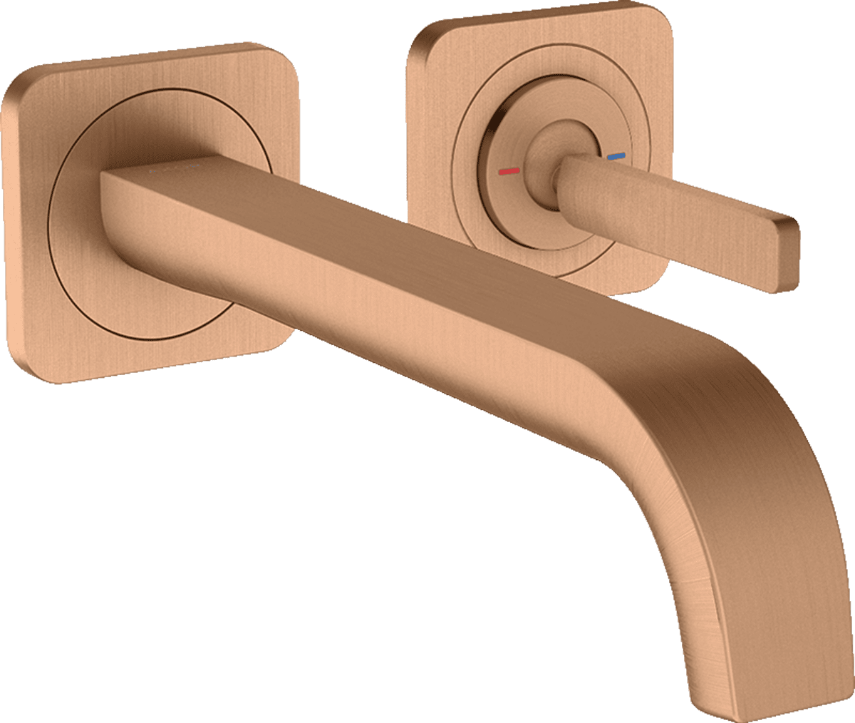 εικόνα του HANSGROHE AXOR Citterio E Single lever basin mixer for concealed installation wall-mounted with pin handle, spout 221 mm and escutcheons #36106140 - Brushed Bronze