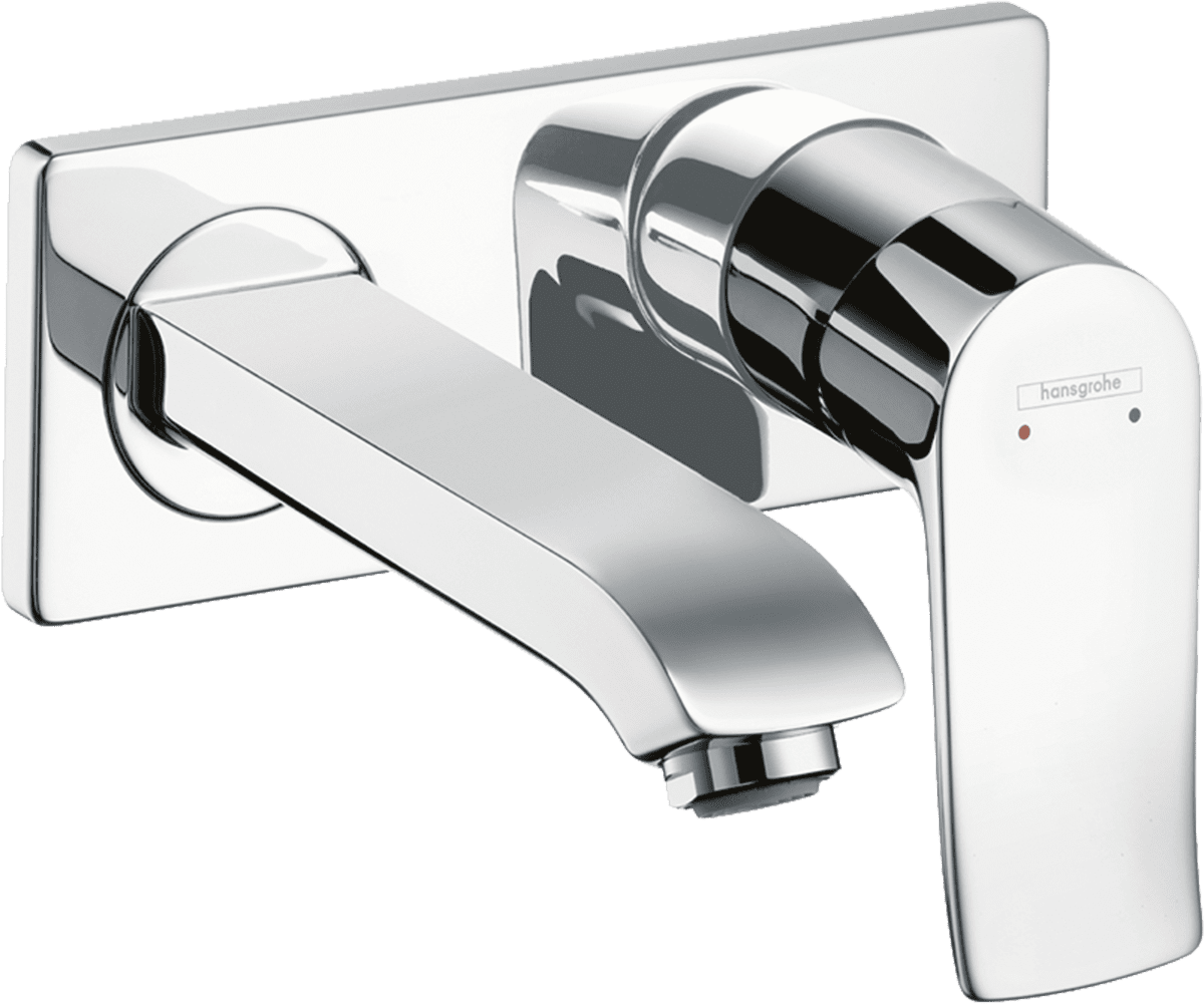 Bild von HANSGROHE Metris Einhebel-Waschtischmischer Unterputz für Wandmontage LowFlow 3,5 l/min mit Auslauf 16,5 cm #31251000 - Chrom