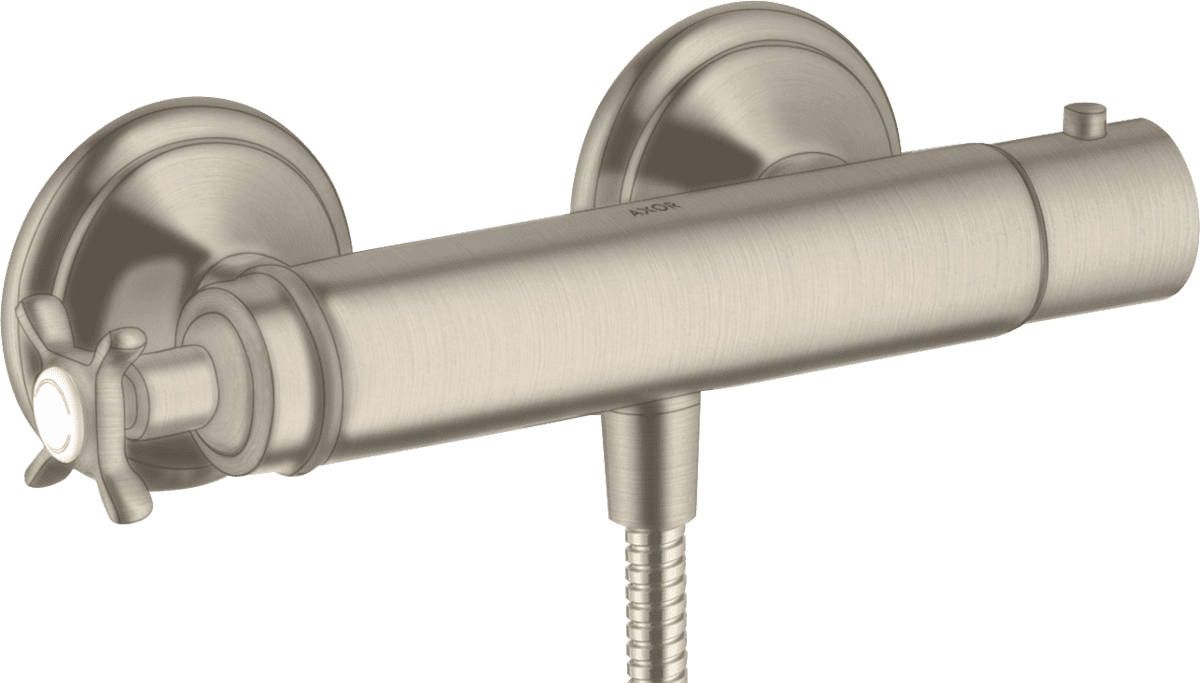 HANSGROHE AXOR Montreux Termostatik duş bataryası artı volan ile, aplike montaj #16261820 - Mat Nikel resmi