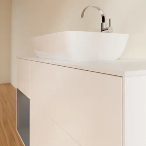 VILLEROY BOCH Finion Waschbeckenunterschrank, mit Beleuchtung, 3 Auszüge, 1200 x 603 x 501 mm, White Matt Lacquer / Anthracite Matt Lacquer / Glass White Matt #F821GKMT, Bild 6