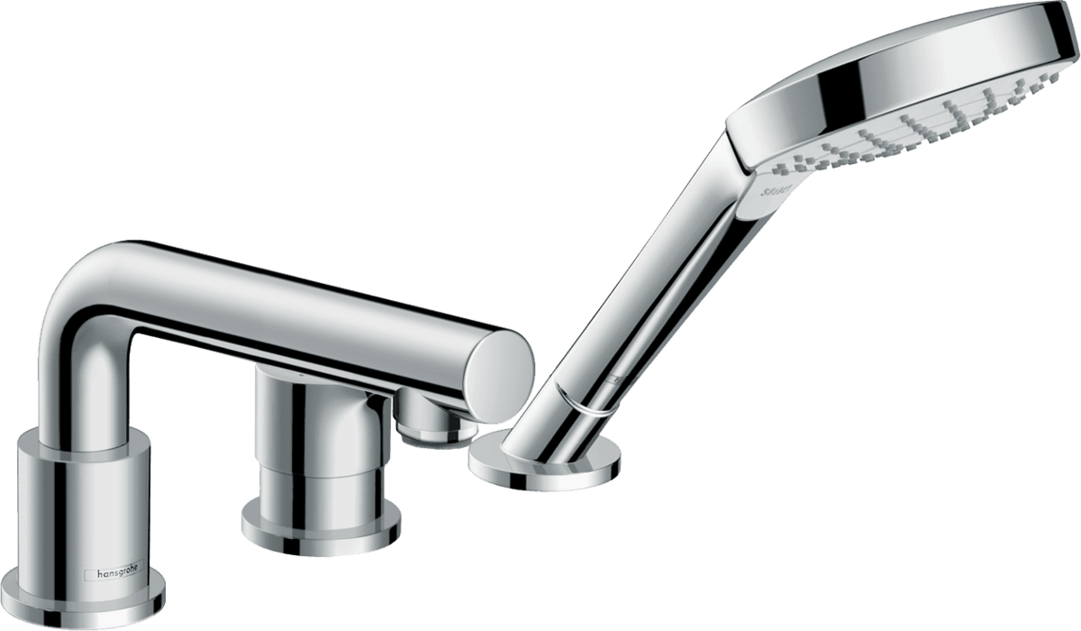 Зображення з  HANSGROHE Talis S 3-hole rim mounted single lever bath mixer for Secuflex #72416000 - Chrome