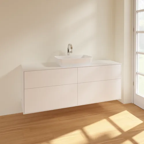 VILLEROY BOCH Finion Waschbeckenunterschrank, 4 Auszüge, 1600 x 603 x 501 mm, White Matt Lacquer / Glass White Matt #F85100MT, Bild 2