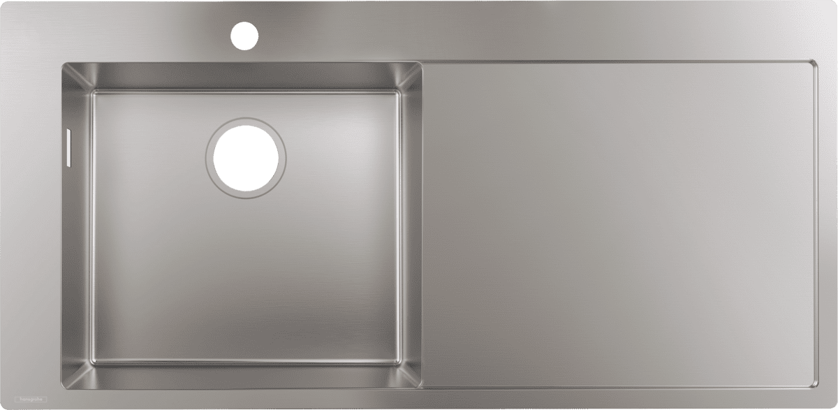 HANSGROHE S71 S716-F450 Einbauspüle 450 mit Abtropffläche rechts #43331800 - Edelstahl
