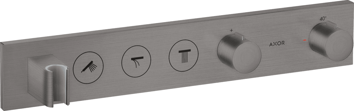 HANSGROHE AXOR ShowerSolutions Thermostatmodul Select 530/90 Unterputz für 3 Verbraucher Brushed Black Chrome #18356340