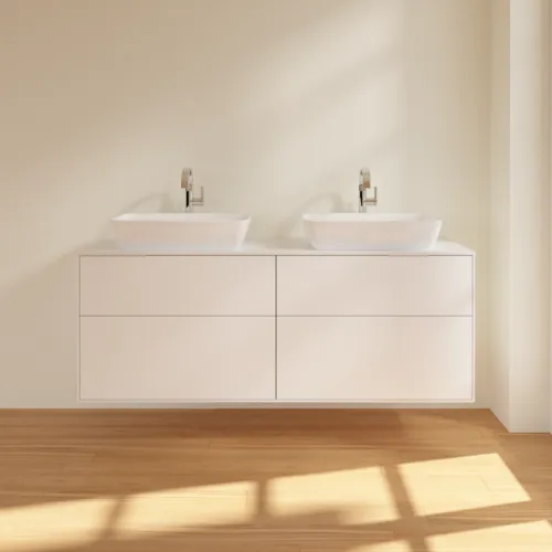 VILLEROY BOCH Finion Waschbeckenunterschrank, 4 Auszüge, 1600 x 603 x 501 mm, White Matt Lacquer / Glass White Matt #F84100MT, Bild 3