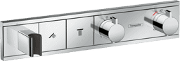 Bild von HANSGROHE RainSelect Thermostat Unterputz für 2 Verbraucher mit integriertem Brausehalter #15355000 - Chrom