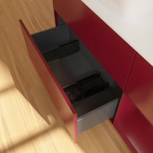 Bild von VILLEROY BOCH Finion Waschbeckenunterschrank, mit Beleuchtung, 3 Auszüge, 1200 x 603 x 501 mm, Peony Matt Lacquer / Peony Matt Lacquer / Glass White Matt #F811HBHB
