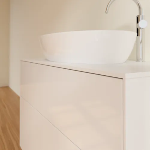 Bild von VILLEROY BOCH Finion Waschbeckenunterschrank, 2 Auszüge, 1000 x 603 x 501 mm, Glossy White Lacquer / Glass White Matt #F88100GF