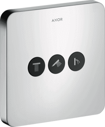 Bild von HANSGROHE AXOR ShowerSelect Ventil Unterputz softsquare für 3 Verbraucher #36773000 - Chrom
