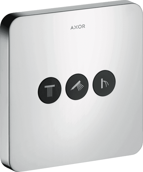 Bild von HANSGROHE AXOR ShowerSelect Ventil Unterputz softsquare für 3 Verbraucher #36773000 - Chrom
