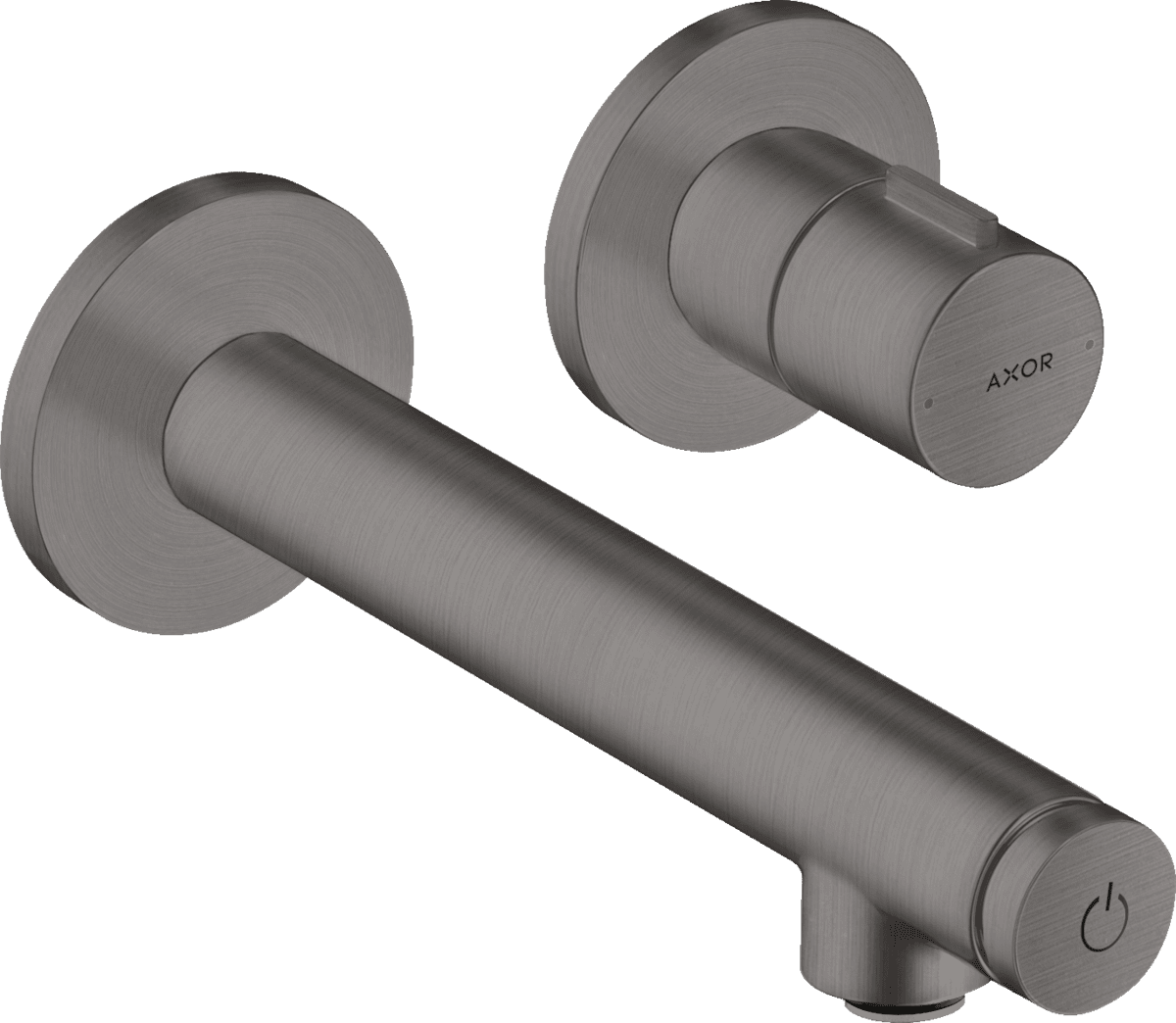 HANSGROHE AXOR Uno Waschtischmischer Unterputz für Wandmontage Select mit Auslauf 158 mm #45112340 - Brushed Black Chrome