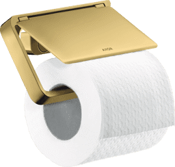 Bild von HANSGROHE AXOR Universal Softsquare Toilettenpapierhalter mit Deckel #42836990 - Polished Gold Optic