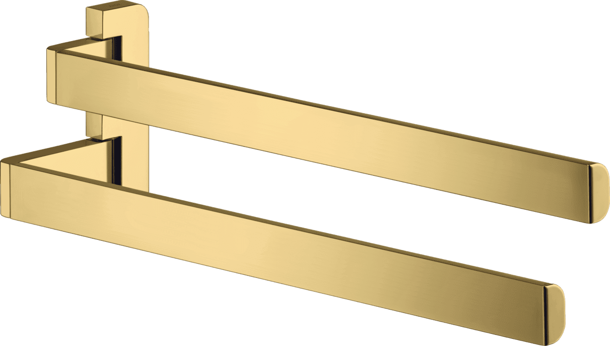 Зображення з  HANSGROHE AXOR Universal Softsquare Towel holder twin-handle #42821990 - Polished Gold Optic