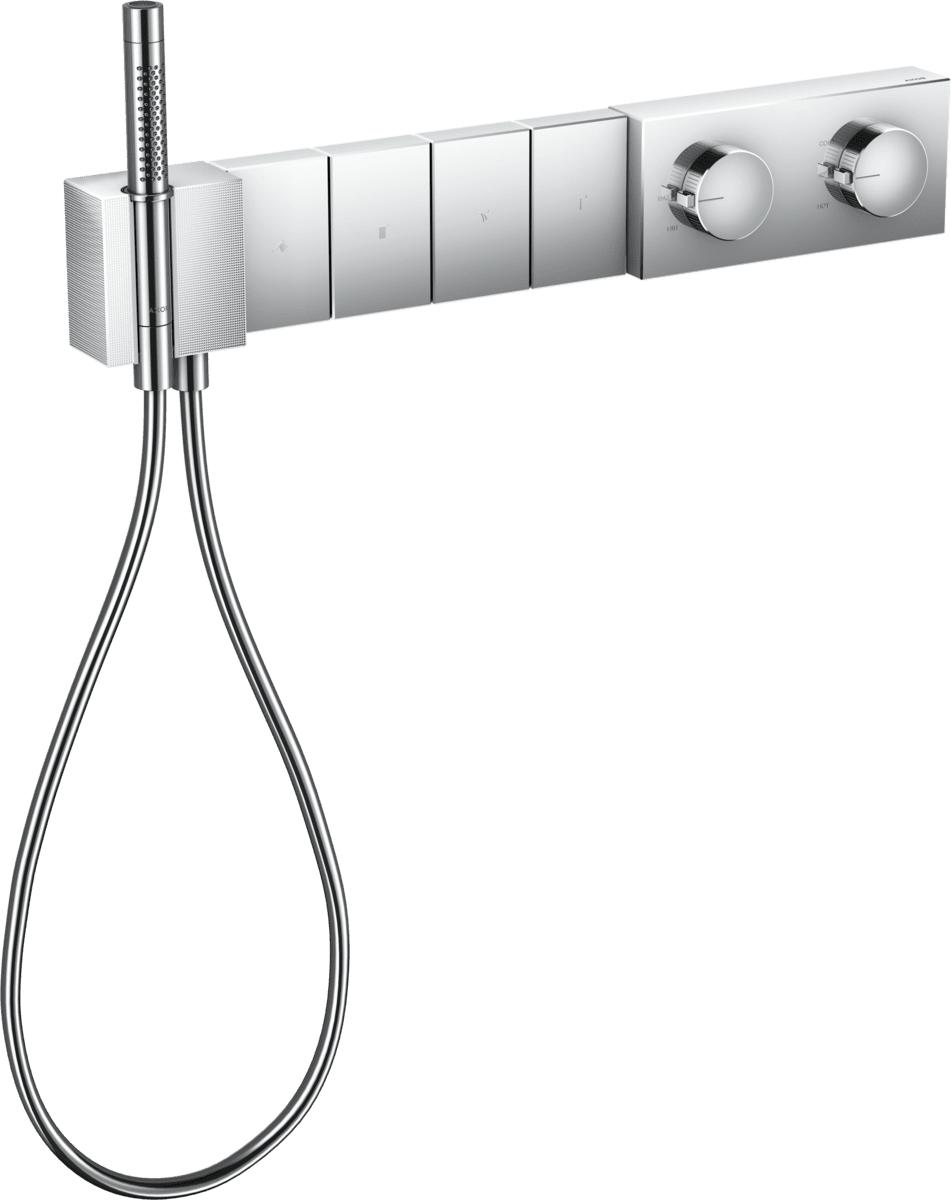 HANSGROHE AXOR Edge Termostatik modül 610/100 ankastre montaj 4 çıkış için - elmas kesim #46721000 - Krom resmi