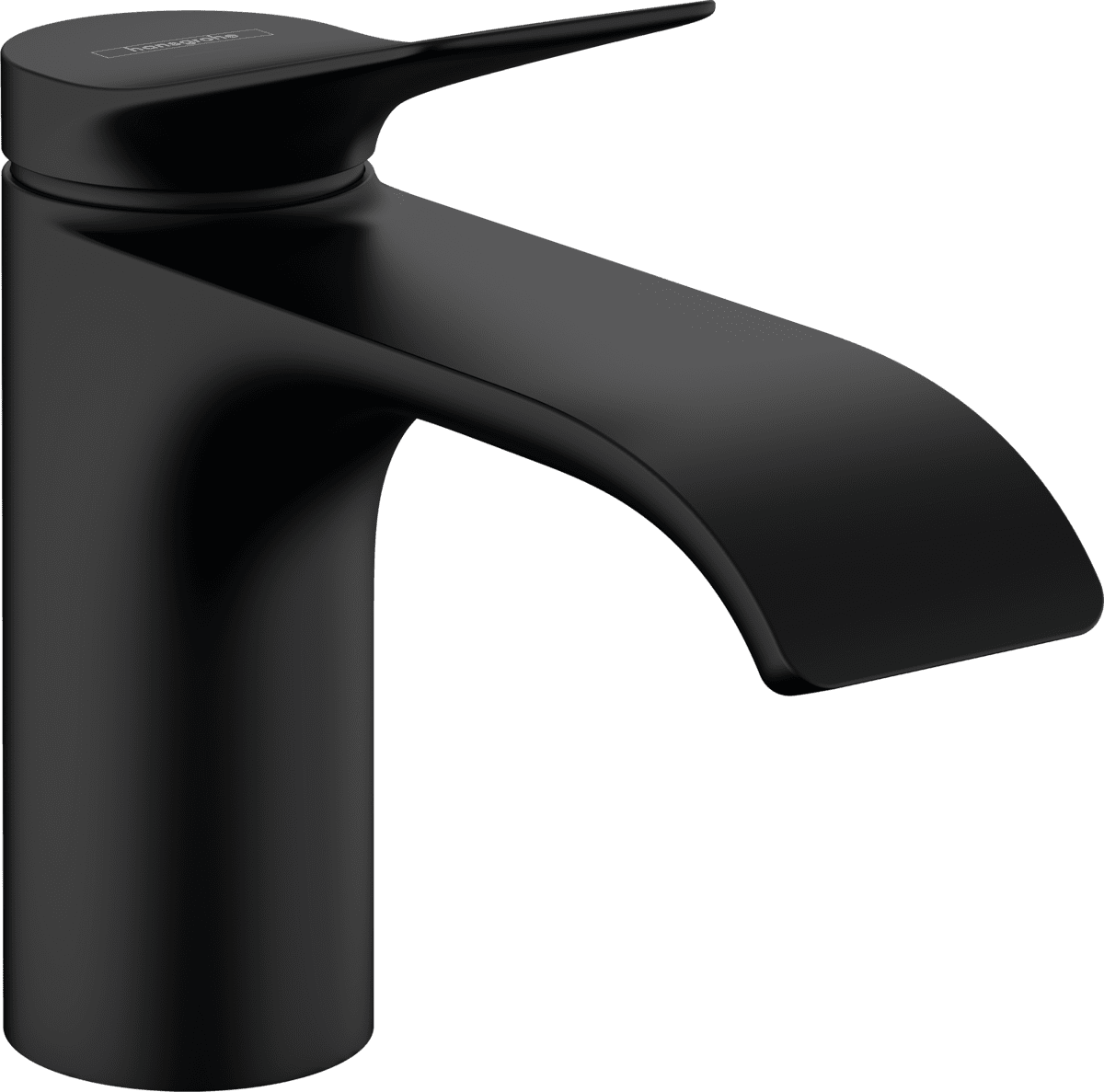 Зображення з  HANSGROHE Vivenis Pillar tap 80 with lever handle for cold water or pre-adjusted water without waste set #75013670 - Matt Black