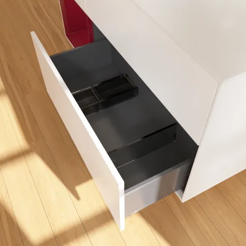 Bild von VILLEROY BOCH Finion Waschbeckenunterschrank, mit Beleuchtung, 3 Auszüge, 1200 x 603 x 501 mm, White Matt Lacquer / Peony Matt Lacquer / Glass White Matt #F941HBMT