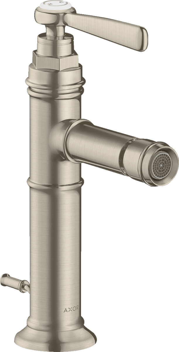 Bild von HANSGROHE AXOR Montreux Einhebel-Bidetmischer mit Hebelgriff und Zugstangen-Ablaufgarnitur Brushed Nickel 16526820