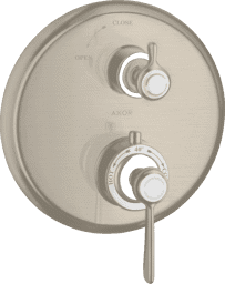 Bild von HANSGROHE AXOR Montreux Thermostat Unterputz mit Hebelgriff und Absperrventil #16801820 - Brushed Nickel