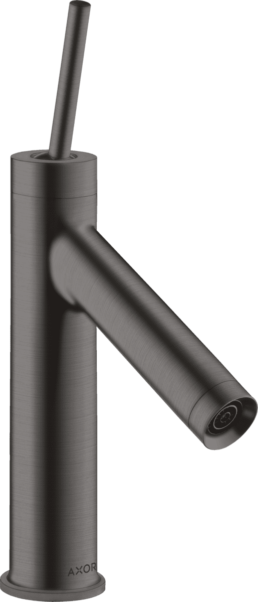 HANSGROHE AXOR Starck Tek kollu lavabo bataryası 90 pin volan ile kumandasız #10117340 - Mat Siyah Krom resmi
