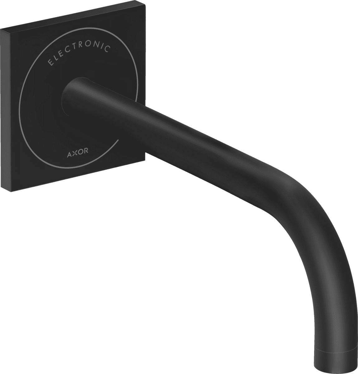 HANSGROHE AXOR Uno Elektronik-Waschtischmischer Unterputz für Wandmontage mit Auslauf 225 mm #38120670 - Mattschwarz