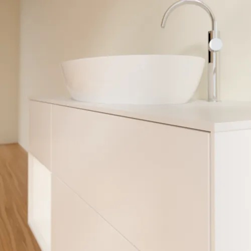 Bild von VILLEROY BOCH Finion Waschbeckenunterschrank, mit Beleuchtung, 3 Auszüge, 1200 x 603 x 501 mm, White Matt Lacquer / White Matt Lacquer / Glass White Matt #F941MTMT