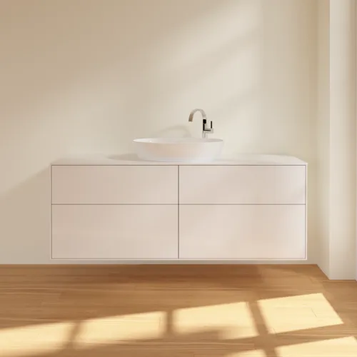 Bild von VILLEROY BOCH Finion Waschbeckenunterschrank, 4 Auszüge, 1600 x 603 x 501 mm, Glossy White Lacquer / Glass White Matt #F97100GF