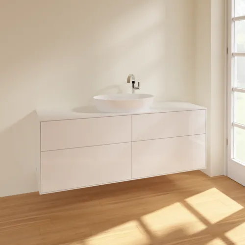 Bild von VILLEROY BOCH Finion Waschbeckenunterschrank, 4 Auszüge, 1600 x 603 x 501 mm, Glossy White Lacquer / Glass White Matt #F97100GF