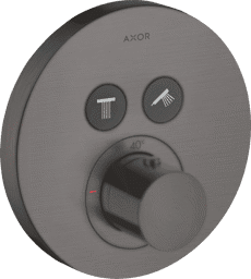 Bild von HANSGROHE AXOR ShowerSolutions Thermostat Unterputz rund für 2 Verbraucher #36723340 - Brushed Black Chrome