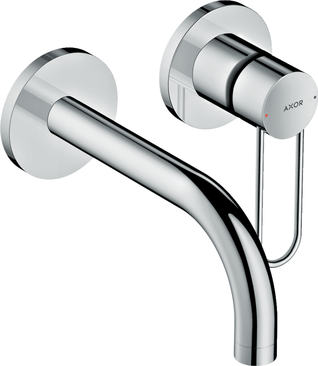 Зображення з  HANSGROHE AXOR Uno Single lever basin mixer for concealed installation wall-mounted with loop handle and spout 165 mm #38121000 - Chrome