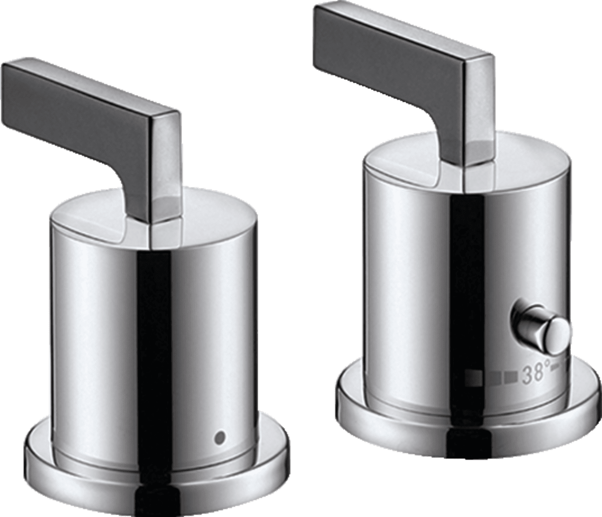 Bild von HANSGROHE AXOR Citterio 2-Loch Wannenrandarmatur mit Thermostat und Hebelgriffen #39482000 - Chrom