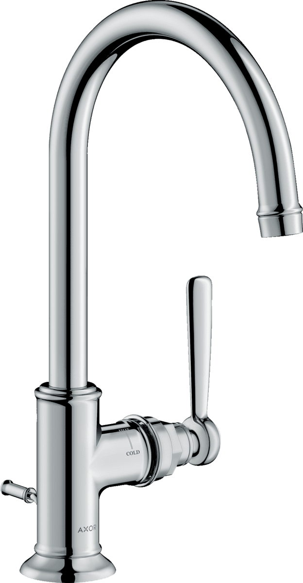 Bild von HANSGROHE AXOR Montreux Einhebel-Waschtischmischer 210 mit Hebelgriff und Zugstangen-Ablaufgarnitur #16517000 - Chrom