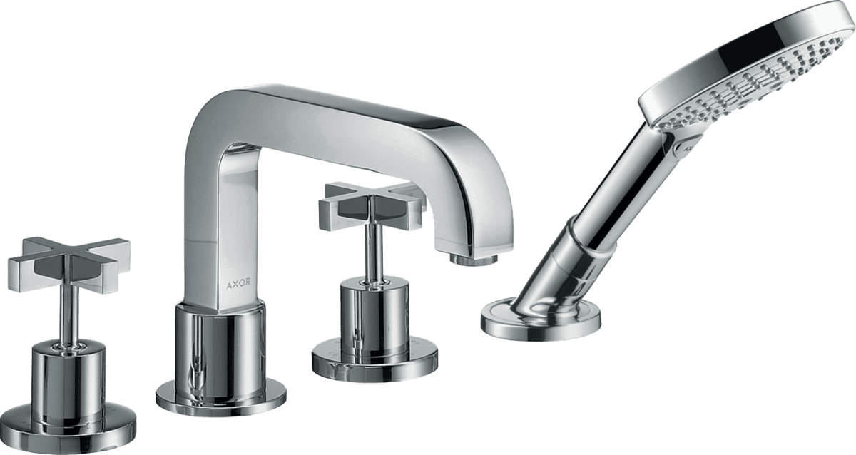 Bild von HANSGROHE AXOR Citterio 4-Loch Wannenrandarmatur mit Kreuzgriffen #39445000 - Chrom