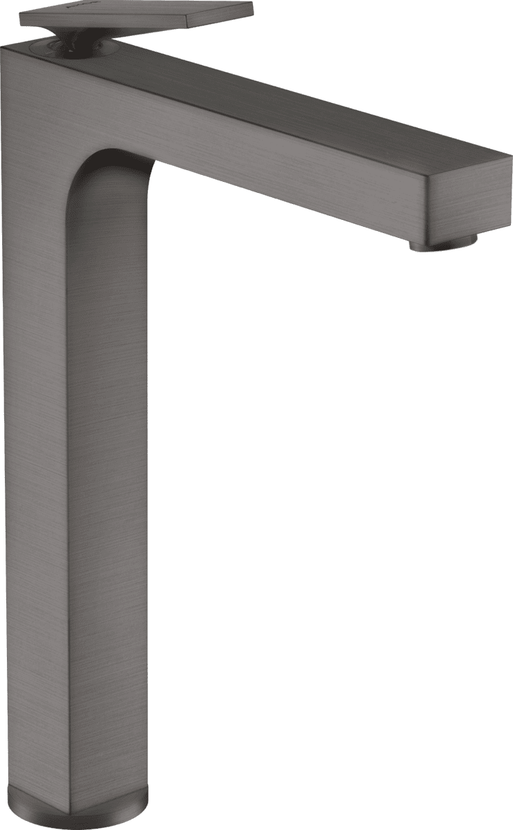 HANSGROHE AXOR Citterio Einhebel-Waschtischmischer 280 mit Hebelgriff für Aufsatzwaschtische mit Ablaufgarnitur #39021340 - Brushed Black Chrome