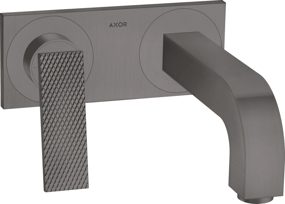 εικόνα του HANSGROHE AXOR Citterio Single lever basin mixer for concealed installation wall-mounted with lever handle, spout 220 mm and plate - rhombic cut #39171340 - Brushed Black Chrome